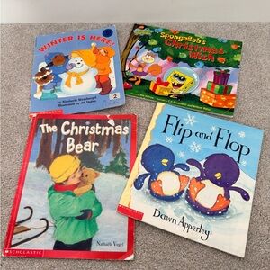 Scholastic Kids Book Set of 4 Winter & Christmas Themes